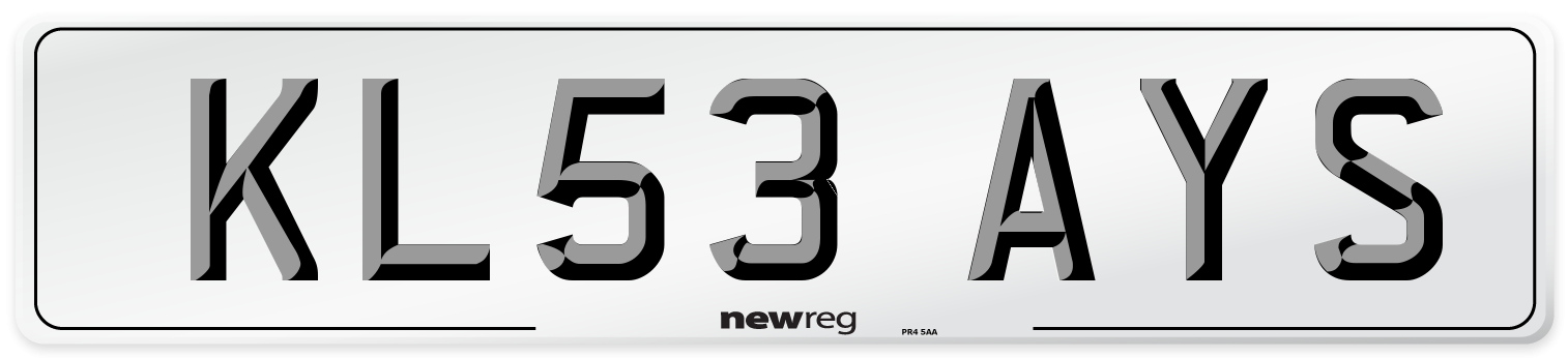 KL53 AYS Number Plate from New Reg